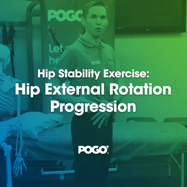 Hip Stability Exercise - Hip External Rotation Progression (Physio ...